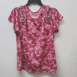 LC Lauren Conrad Open Shoulder Short Sleeve Top - Size XL